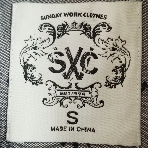 Sunday Work Clothes Anchor Gray Button Down Shirt - Picture 2 of 5